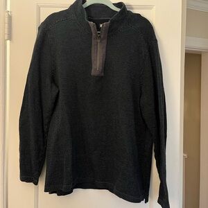 Men's Black Zip-Up Sweater